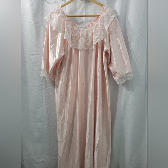 Vintage vandemere Women's  Pink Lace Nightgown One Size - Picture 8 of 16